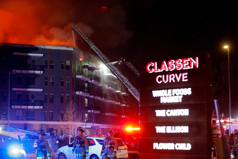 Fire crews spent days extinguishing a five-alarm fire at the Canton Apartments on Feb. 8, 2022. The blaze, the largest in Oklahoma City history, took place after an OG&E electrical contractor hooked the property up to the utility's transformer.