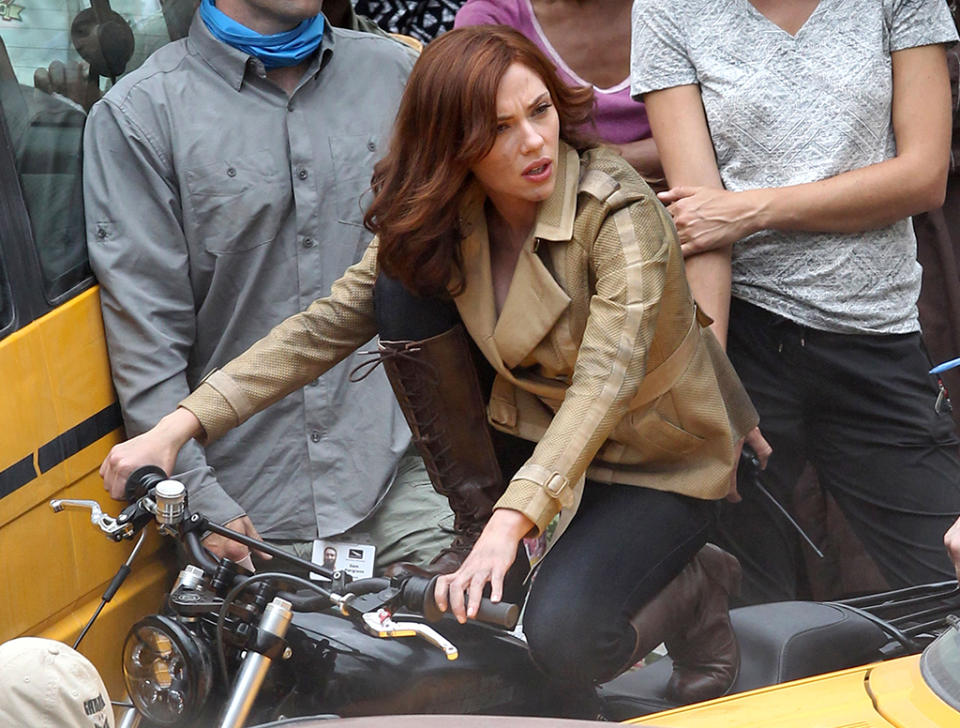 Scarlett Johansson doesn’t need to be in her Black Widow getup to get in on the 'Civil War’ action.