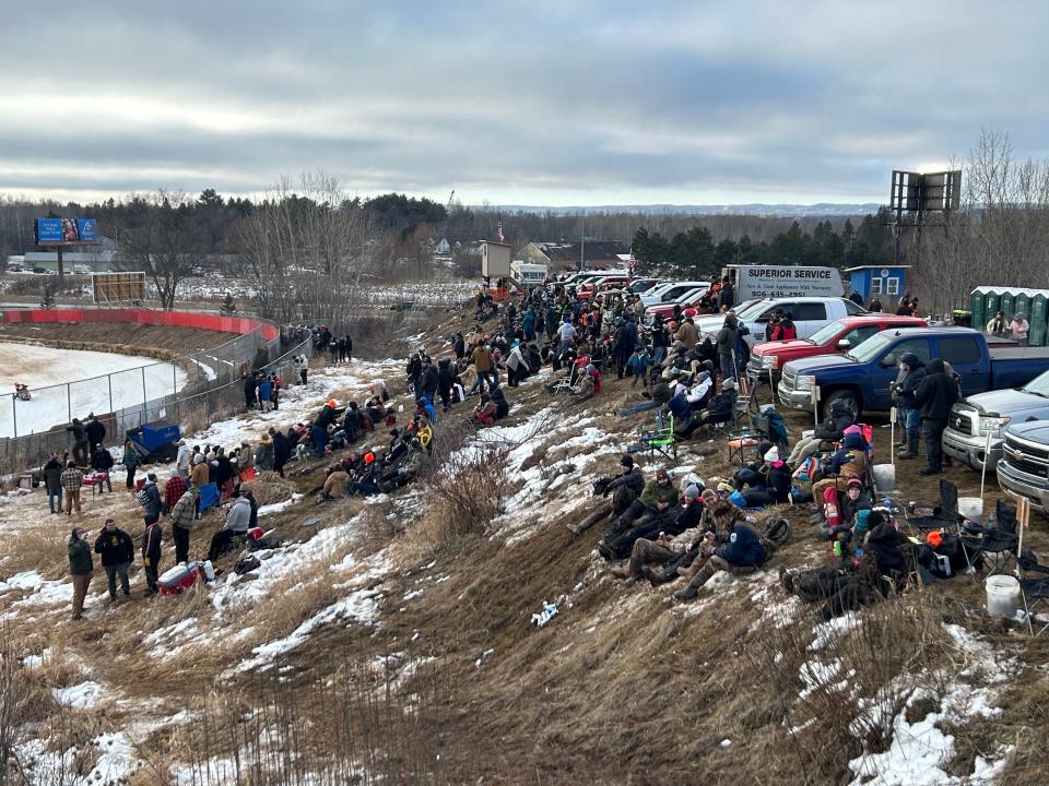 Thousands of spectators from across the country came to see the 55th running of the annual I-500 snowmobile race on Feb. 3, 2024.