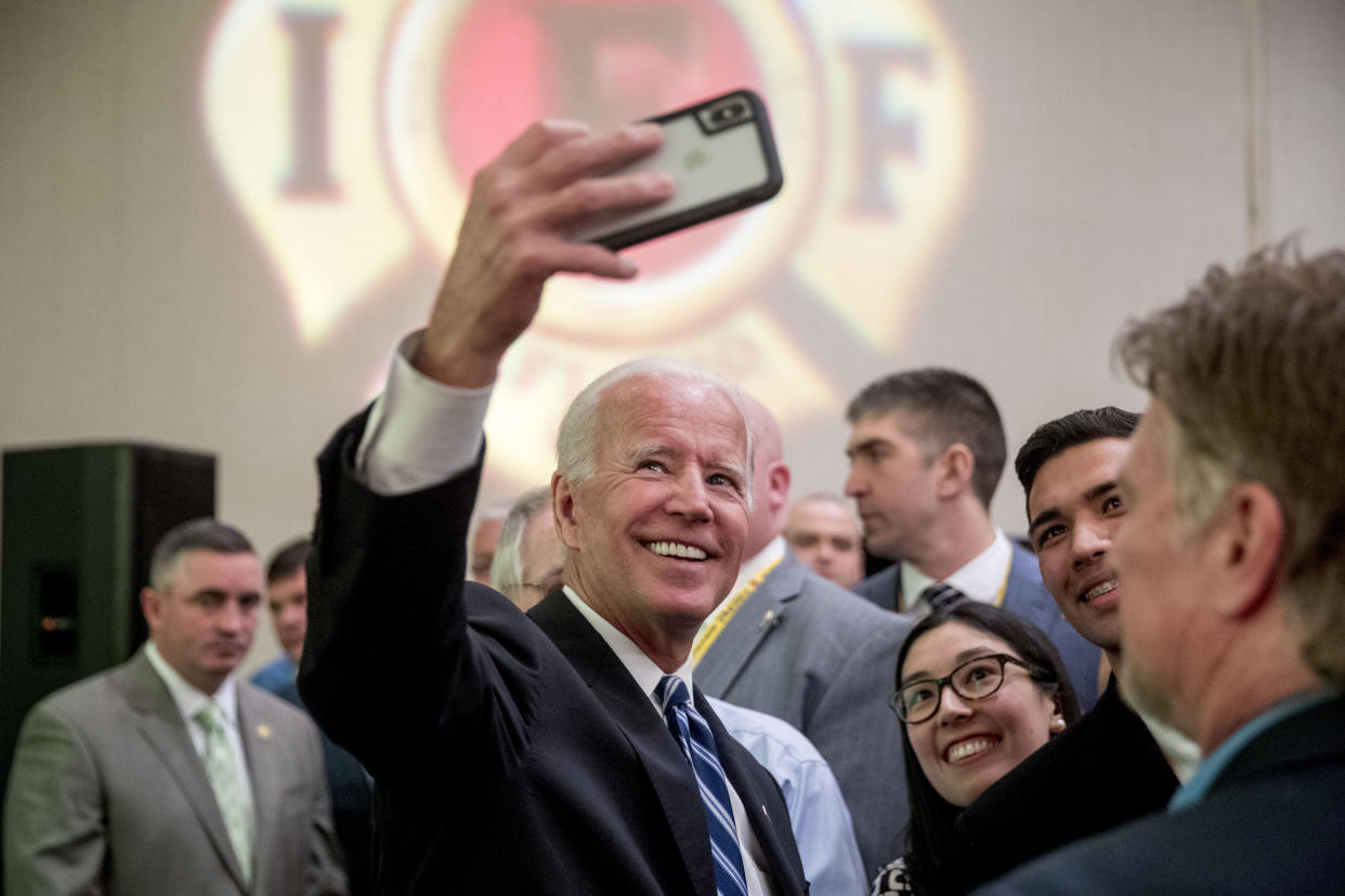 Former Vice President Joe Biden is getting more positive attention than declared Democratic presidential candidates are. (Photo: ASSOCIATED PRESS)