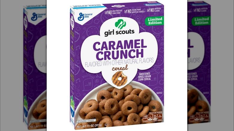 box of Girl Scout cereal