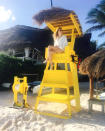 <p>Model Suki Waterhouse shares a dispatch from the top of a bright lifeguard stand at <a rel="nofollow noopener" href="http://people.com/home/celebrity-hotels/hotel-esencia" target="_blank" data-ylk="slk:Mexico's Hotel Esencia;elm:context_link;itc:0;sec:content-canvas" class="link ">Mexico's Hotel Esencia</a>.</p>