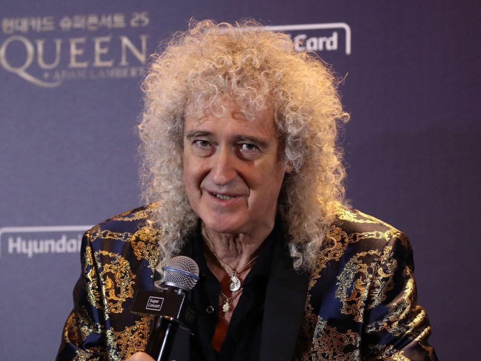 Brian May will perform at the platinum jubilee concert (Chung Sung-Jun/Pool/AFP)