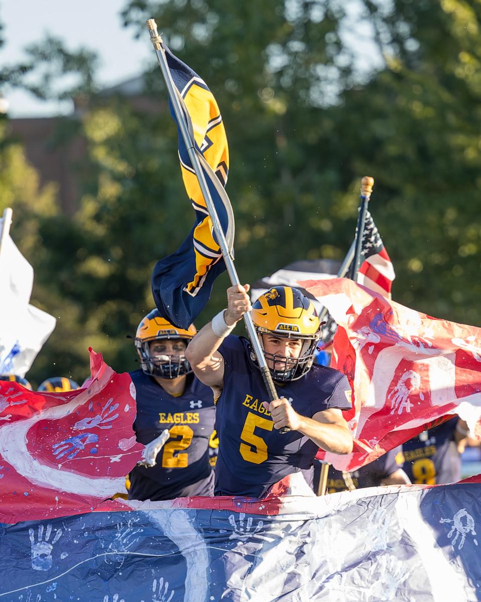 Hartland's James Butzier (5) leads Livingston County in passing yards through two weeks.