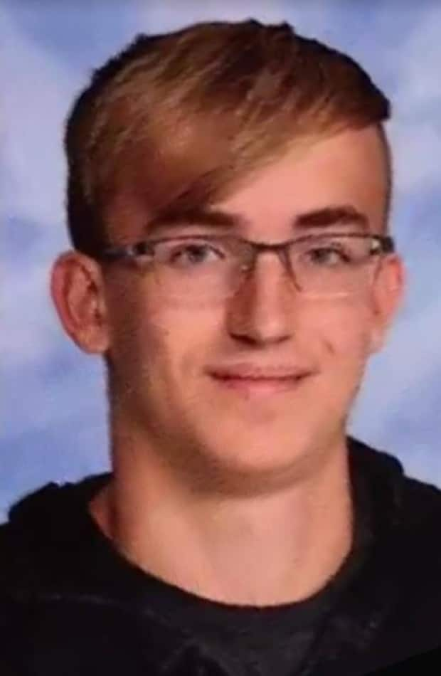 Nathaniel Veltman, 20, was charged Monday with four counts of murder and one count of attempted murder. This is a yearbook photo from Strathroy District Collegiate Institute from 2016-2017. 