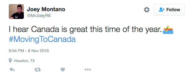 Best #MovingToCanada tweets