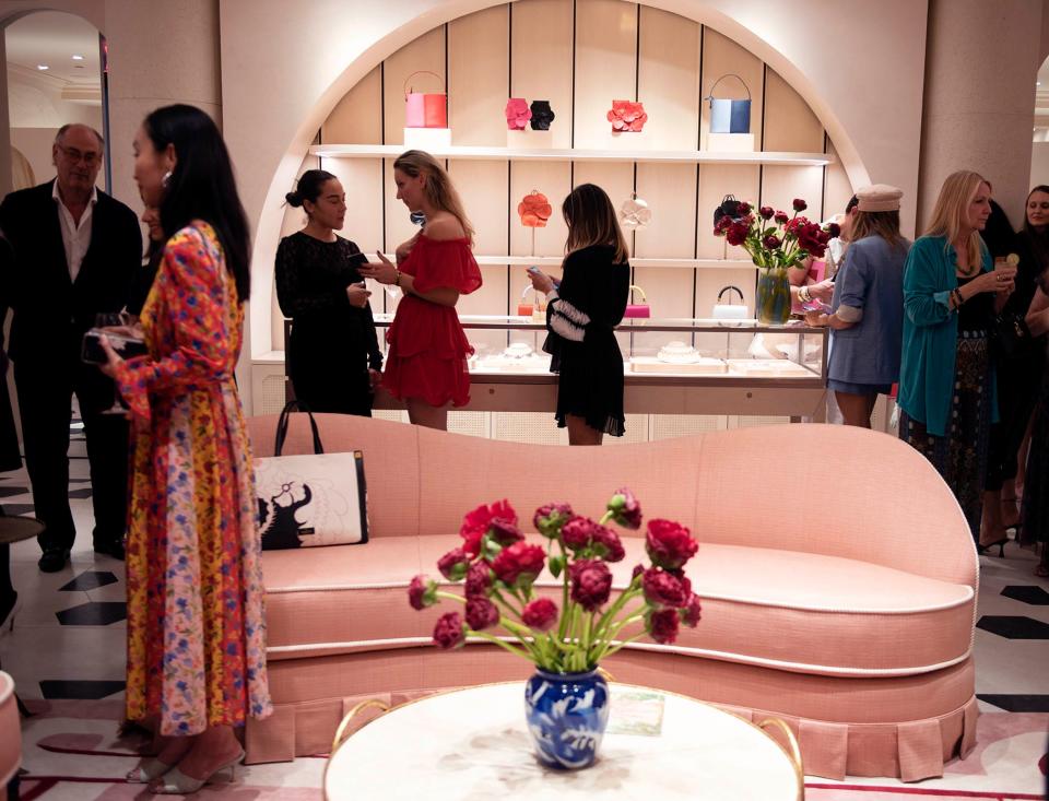 Cocktails were on hand Tuesday at the ribbon-cutting for the Carolina Herrera boutique on Worth Avenue.