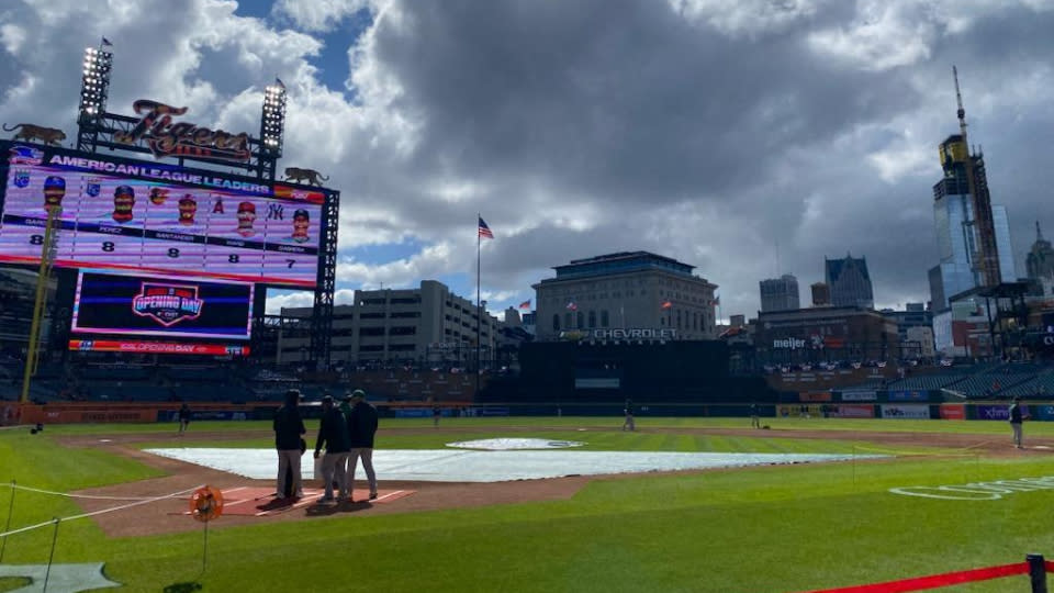 Inside Comerica Park in Detroit on April 5, 2024.