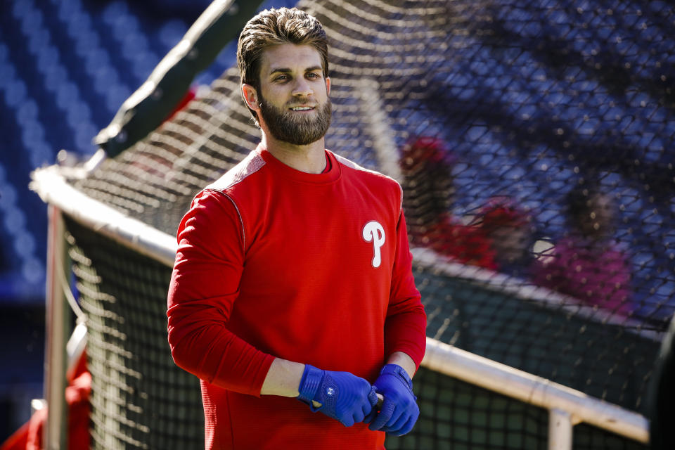 New Phillies star Bryce Harper is ready to takeover Philadelphia. (AP Photo/Matt Rourke)