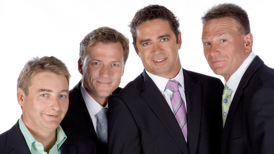 Trevor Marmalade, James Brayshaw, Garry Lyon and Sam Newman headed up The Footy Show in the mid-2000s. Pic: AAP