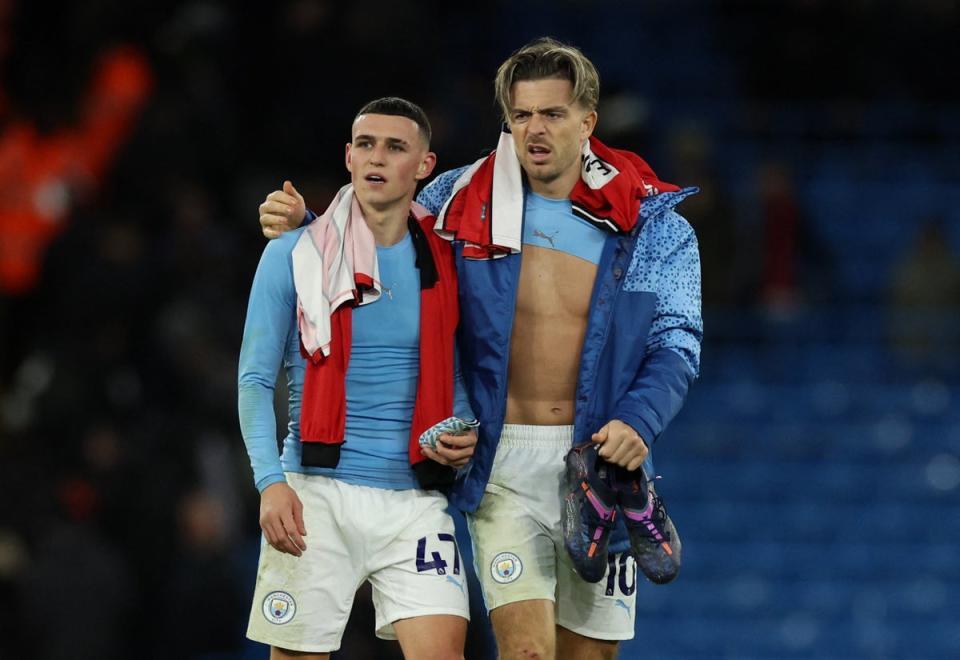 Phil Foden and Jack Grealish helped to ensure Man City end 2023 unbeaten at home (Reuters)