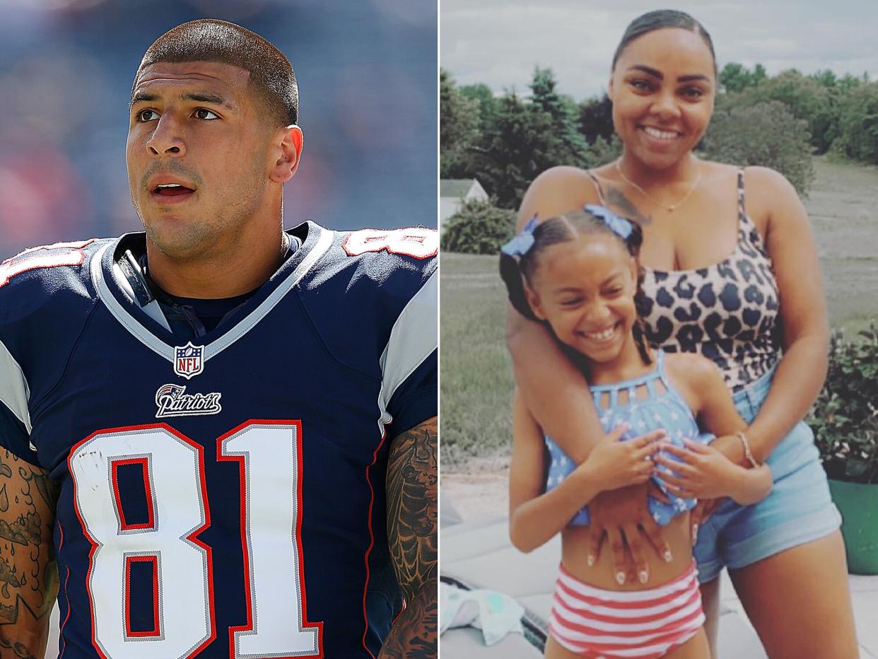 Aaron Hernandez, Shayanna Jenkins-Hernandez and her daughter