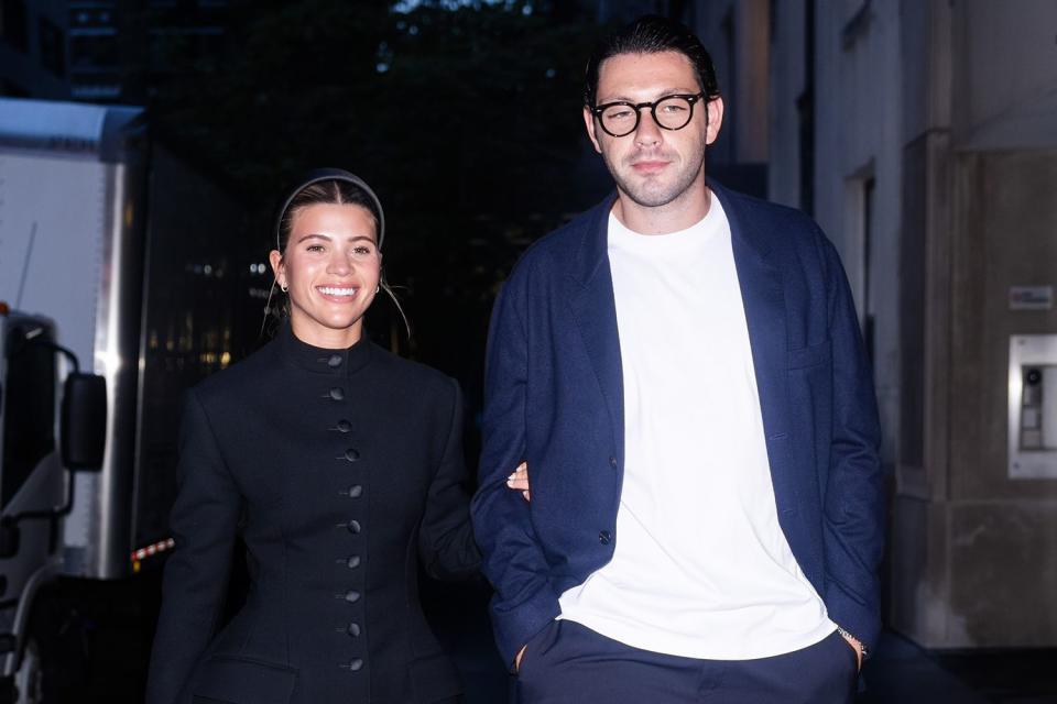 <p>Gotham/GC Images</p> Sofia Richie (L) and Elliot Grainge attend a David Yurman dinner at Casa Cruz in Midtown on September 07, 2023 in New York City. 