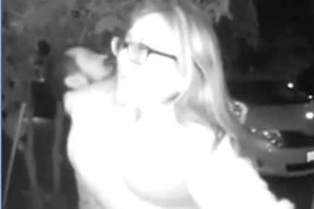 A woman ran up to a   doorbell camera and screamed “please help me” before she was kidnapped by an unidentified bearded man on Sunday in Hillsboro, Oregon (HPD)