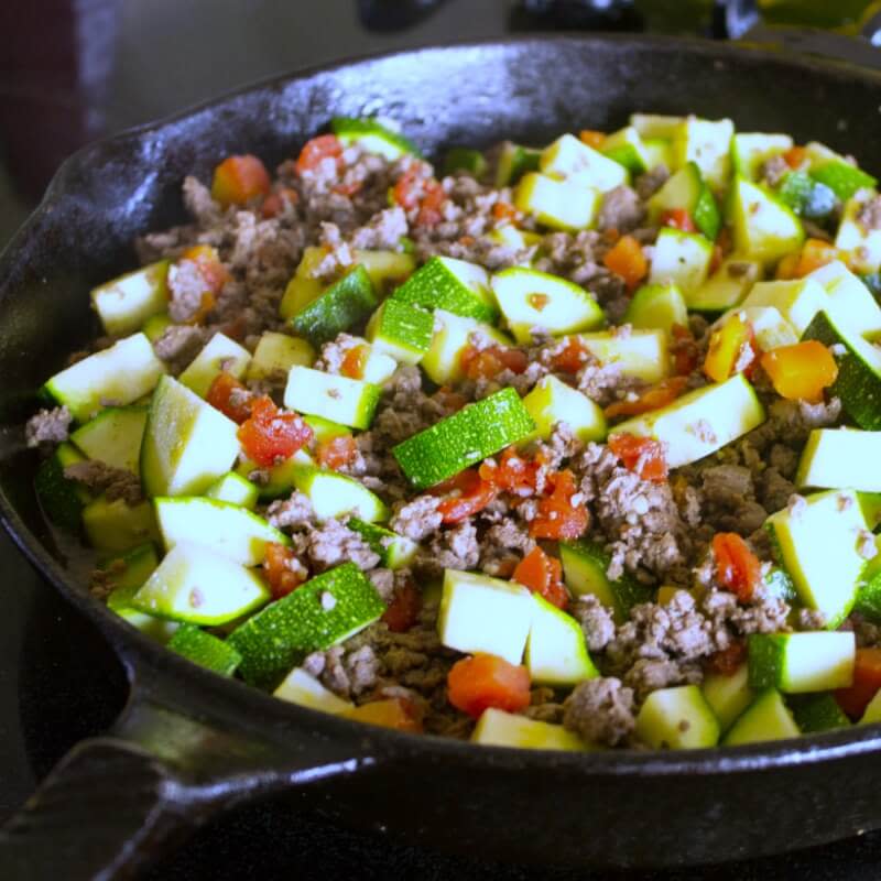 <p>Low Carb Yum</p><p>If you don't want an easy one-pot meal, you'll love this simple beef skillet dish. Plus, it's made in 30 minutes or less. </p><p><strong>Get the recipe: <a href="https://lowcarbyum.com/mexican-zucchini-and-beef/" rel="nofollow noopener" target="_blank" data-ylk="slk:Mexican Zucchini & Beef;elm:context_link;itc:0;sec:content-canvas" class="link ">Mexican Zucchini & Beef</a></strong></p>