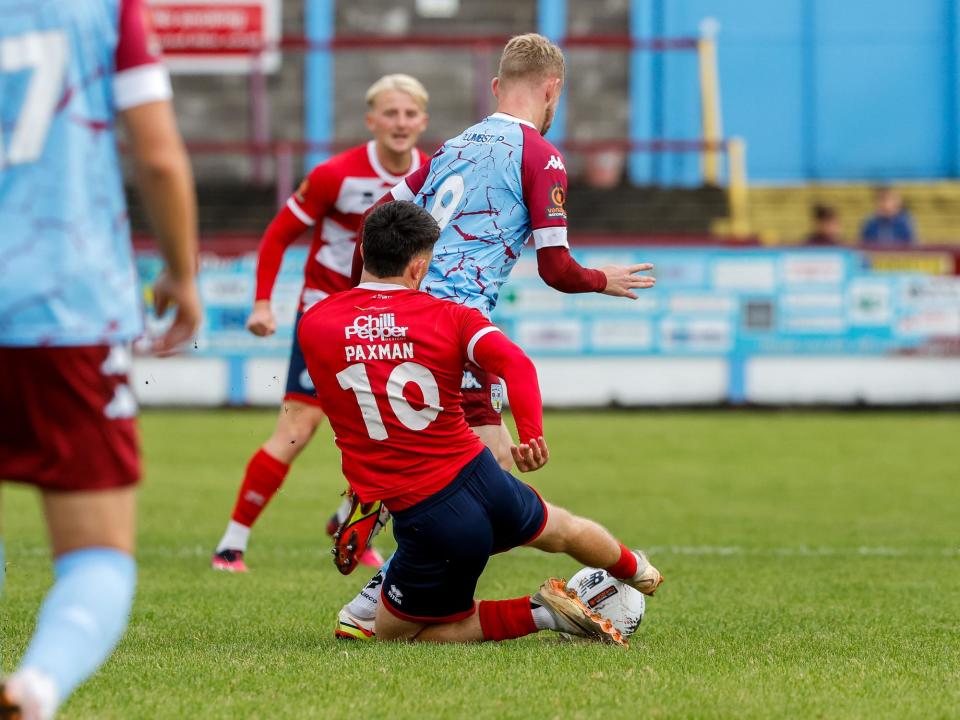 Action from Eastbourne Borough's National League South clash at Weymouth (Photo: Nick and Lydia Redman)
