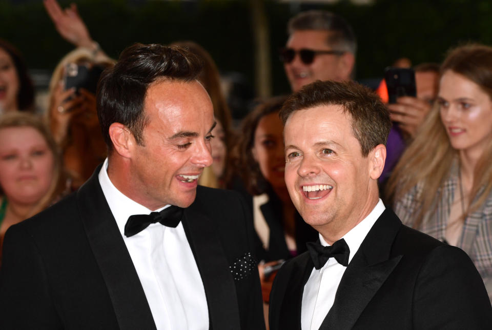 LONDON, ENGLAND - SEPTEMBER 09:  Ant and Dec attend the National Television Awards 2021 at The O2 Arena on September 09, 2021 in London, England. (Photo by Gareth Cattermole/Getty Images)