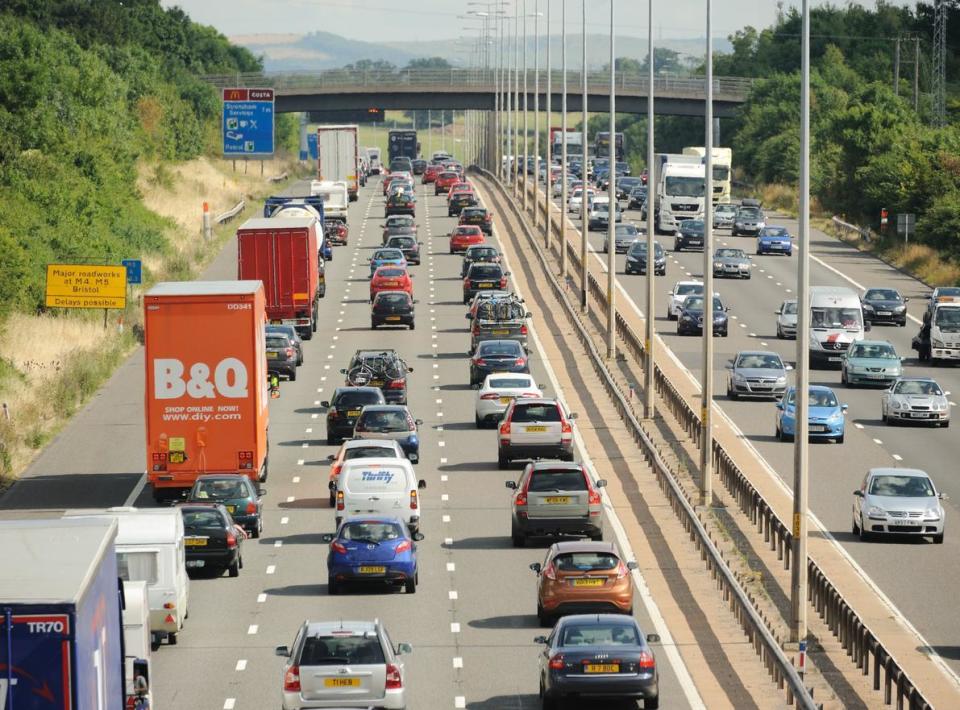 The M5 saw the longest traffic jam at 36 hours (Getty Images)