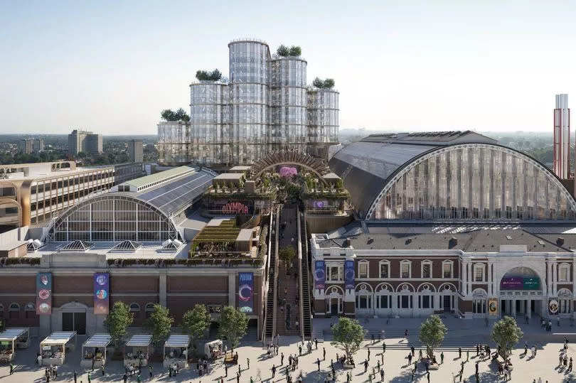 The redevelopment of the Olympia Exhibition Centre is due to be finished in 2025