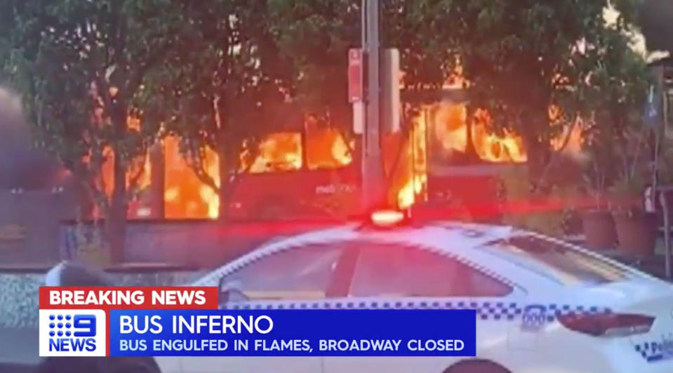 All passengers who were on board the bus at the time of the fire were evacuated by the driver. Source: Nine News