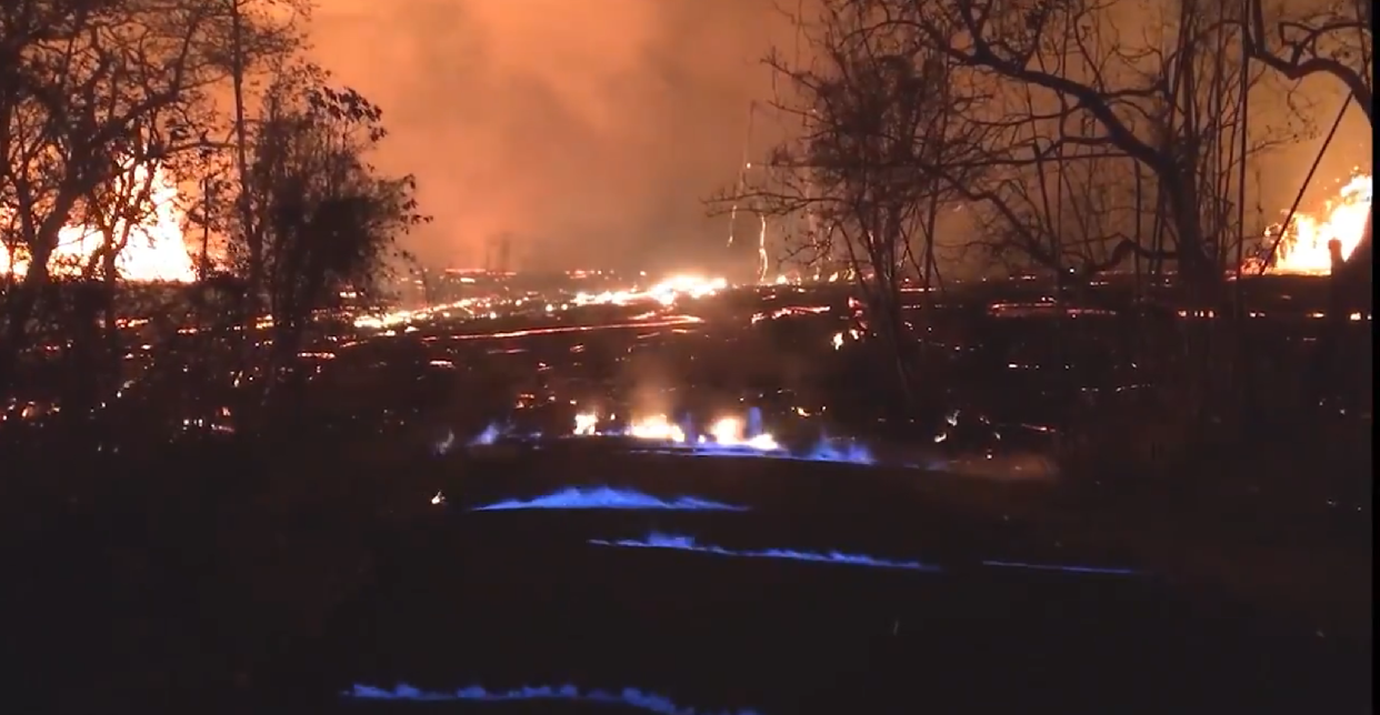 Blue fire has been seen dancing above the roads (Picture Getty)