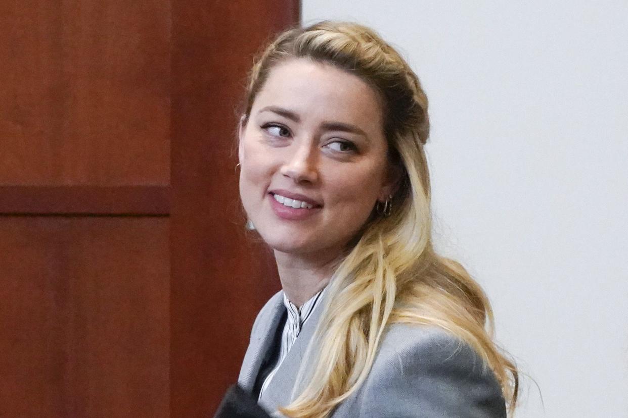 Amber Heard at the Fairfax County Circuit Courthouse on May 27.