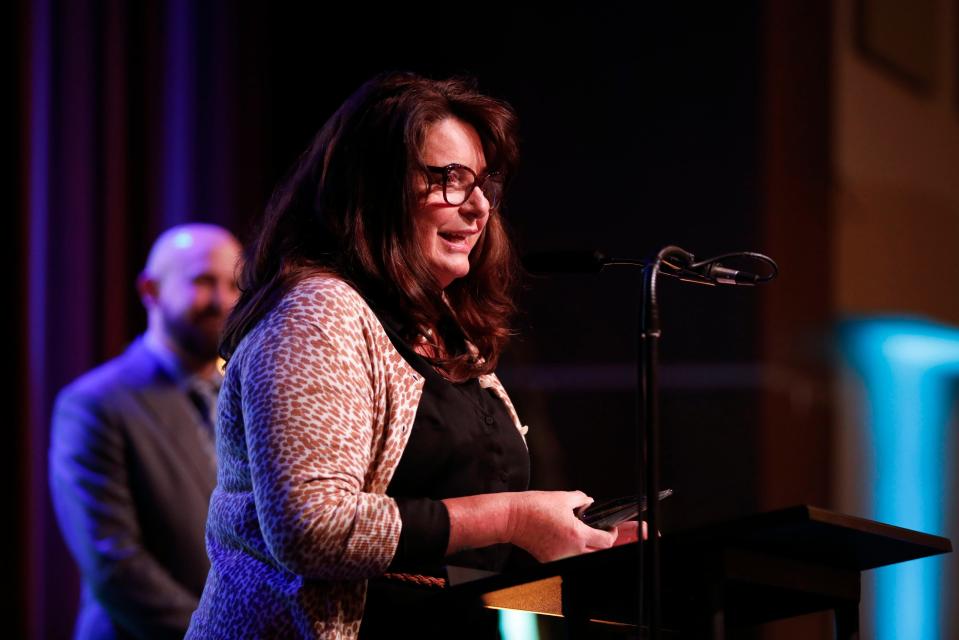 Pipkin Middle School Librarian Michelle Cheeney was named the librarian of the year at the Celebrate SPS Banquet on Friday, April 19, 2024