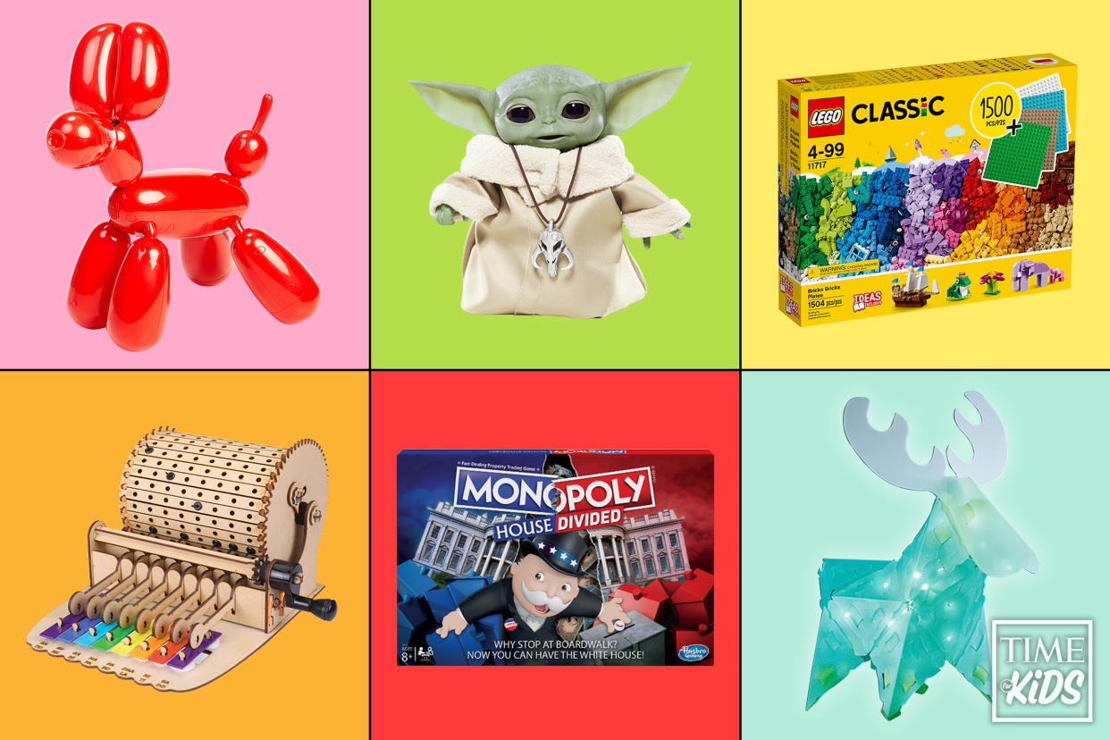 Six images of toys for toy guide.