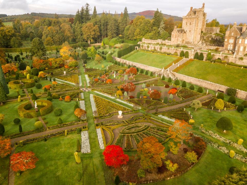 Scotland's famous Drummond Castle Gardens, near Crieff, Perth and Kinross, which date back to 1630 and are described as 'one of Europe's most important and impressive formal gardens' (Katielee Arrowsmith)