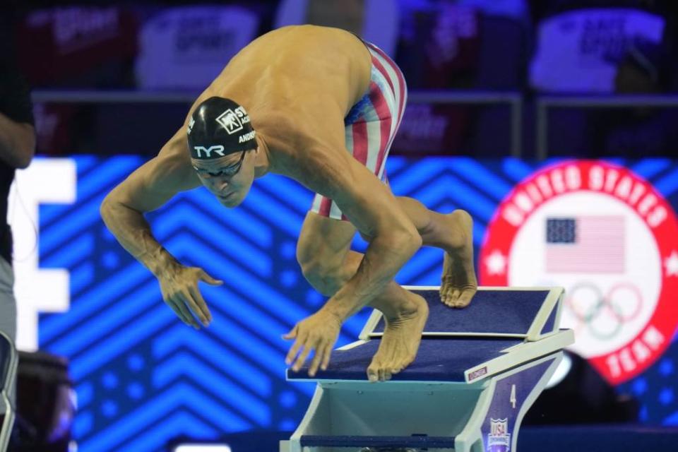 美國泳將安德魯即將出征東京奧運，但拒絕接種新冠肺炎疫苗。（美聯社資料照）