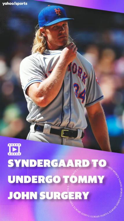 Mets SP Noah Syndergard has torn UCL, will undergo Tommy John surgery