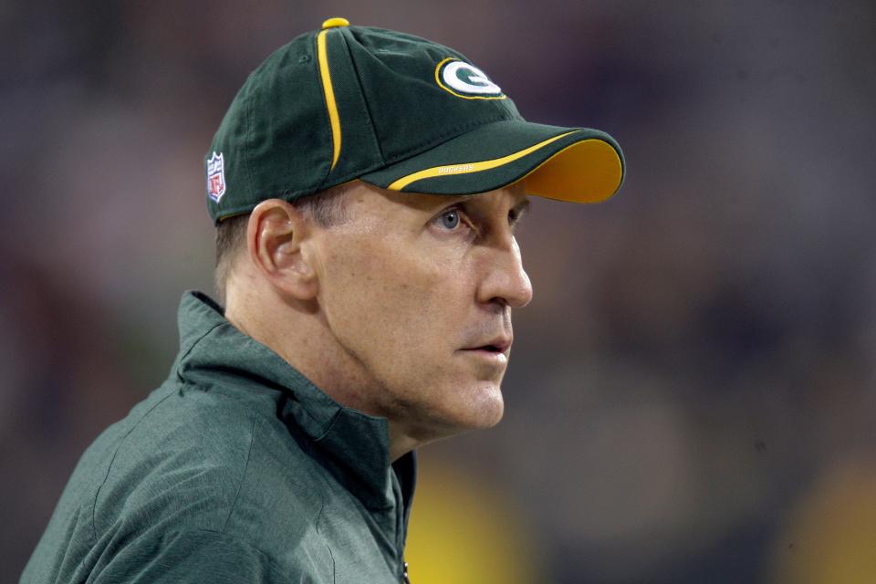 Green Bay Packers offensive coordinator Joe Philbin is shown before their game against the Dallas Cowboys on Sunday, Nov. 7, 2010 at Lambeau Field in Green Bay, Wis.  The Packers won 45–7.