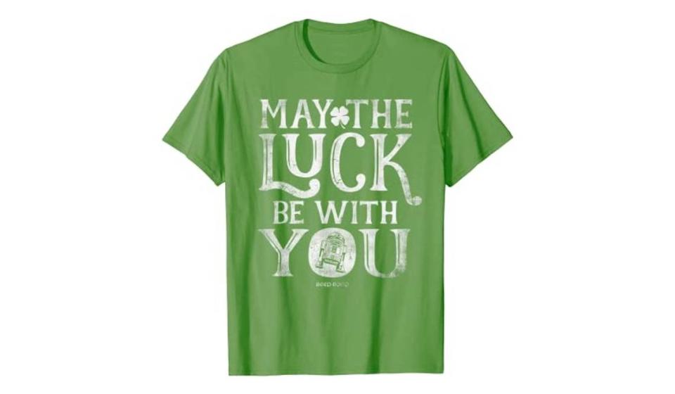 Show off your love of Star Wars on St. Patty’s day with this clever green tee. Amazon