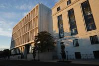 <p>The Hart Senate Office Building where former FBI Director James Comey will before the Senate Intelligence Committee on Capitol Hill June 8, 2017 in Washington. (Photo: Chip Somodevilla/Getty Images) </p>