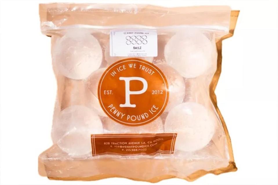 For $32, Erewhon customers can buy eight ice “ballz” for cocktail making. Erewhon