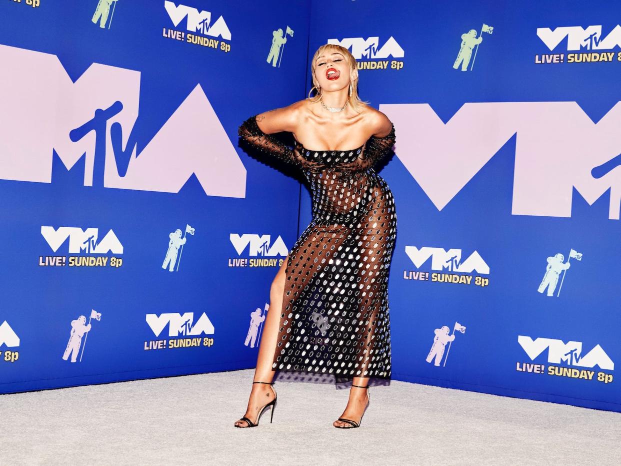 Miley Cyrus at the MTV Video Music Awards on August 16, 2020.