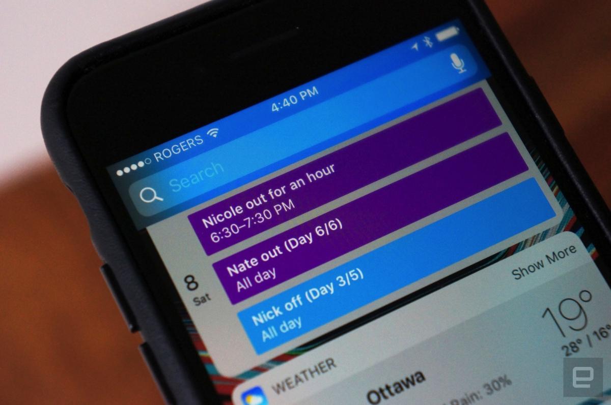 Google Calendar catches up to other iOS apps with a... widget | Engadget