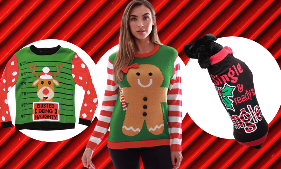 Save up to 30 percent off ugly Christmas sweaters. (Photo: Amazon)