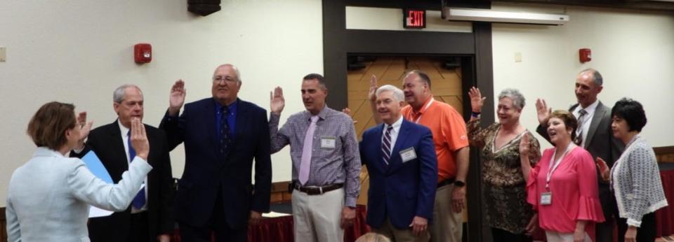 The swearing-in of new officers to the Ohio Association of Probate Judges took place as part of the Ohio Association of Probate, Juvenile, and Domestic Relations Judges 2023 annual summer conference held from June 5 to 8 at Salt Fork State Park.