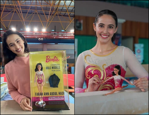 Farah Ann's Barbie is definitely the perfect gift for aspiring gymnasts. (Photo source: Farah Ann's Instagram).