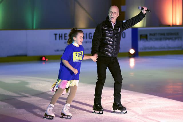 <p>The Scott Hamilton CARES Foundation</p> Scott Hamilton at his Sk8 to Elimin8 Cancer program to raise money for CARES