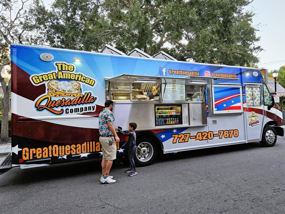 Great American Quesadilla Company food truck photographed Oct. 28, 2023, in downtown Bradenton.