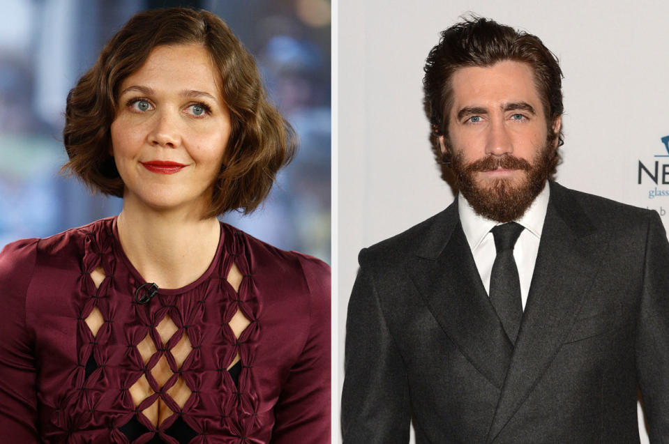 Side-by-sides of Maggie and Jake Gyllenhaal