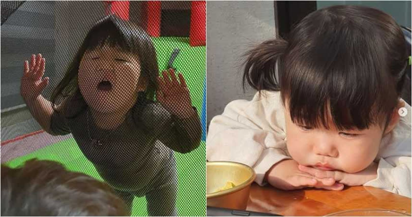 韓國一名小妹妹，因為舉手投足太像中年大叔，加上厭世表情，成為IG小網紅。（圖／翻攝IG）