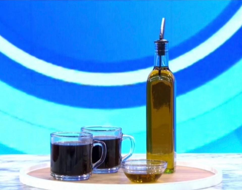 PHOTO: Cups of black coffee with extra virgin olive oil. (ABC News)