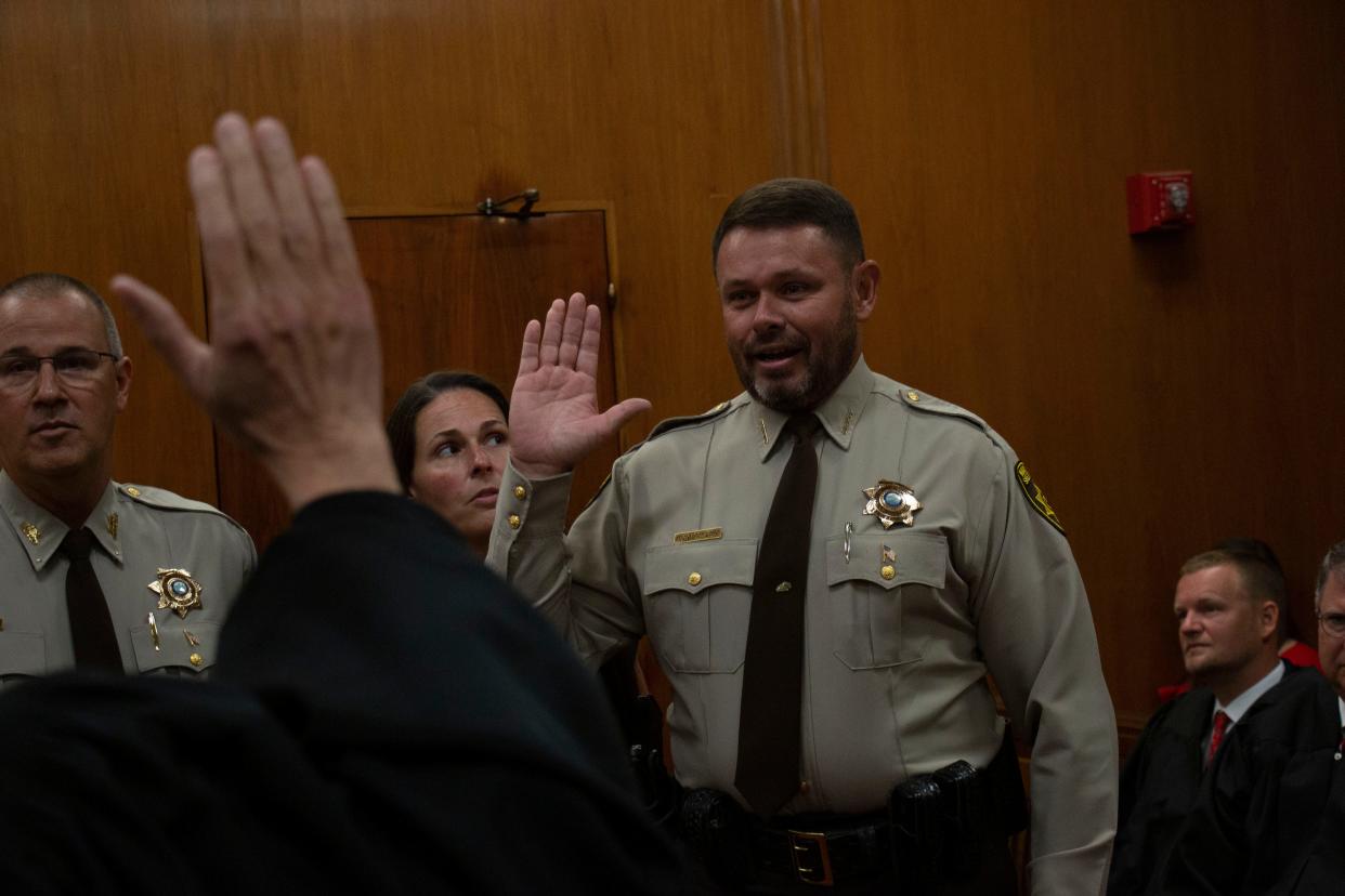 Sheriff Bucky Rowland was reelected unopposed in the Aug. 4 Maury County General Election. He was sworn in Thursday at the Maury County Courthouse.