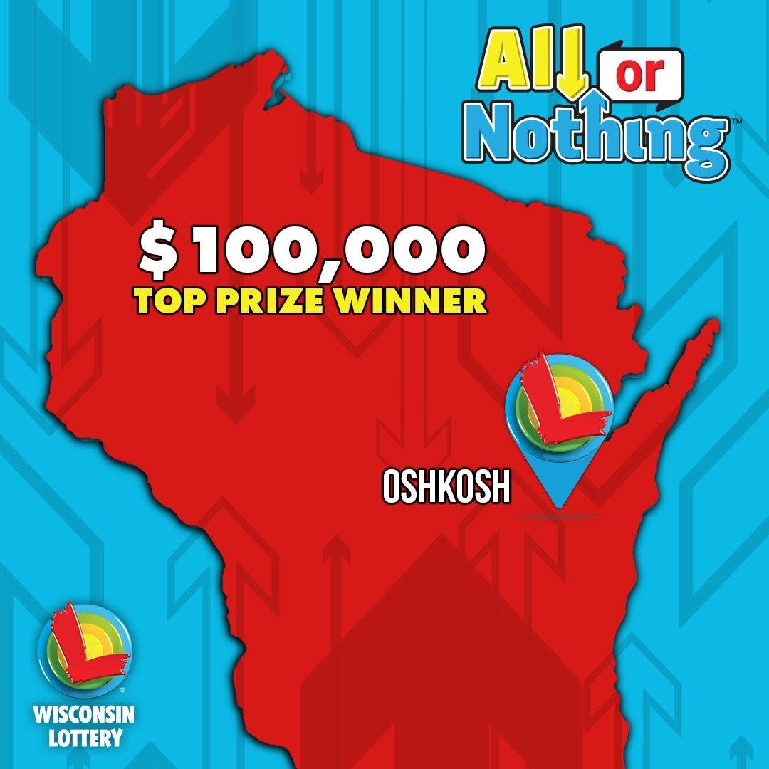 An All or Nothing $100,000 top prize-winning ticket was sold at 9th Avenue BP, 2165 W. Ninth Ave. in Oshkosh, for the Oct. 31 evening drawing.