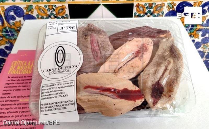 “Carne de vulva”,, esta es la obra que ha sido retirada del Ayuntamiento a petición de Ciudadanos. (Foto: EFE)