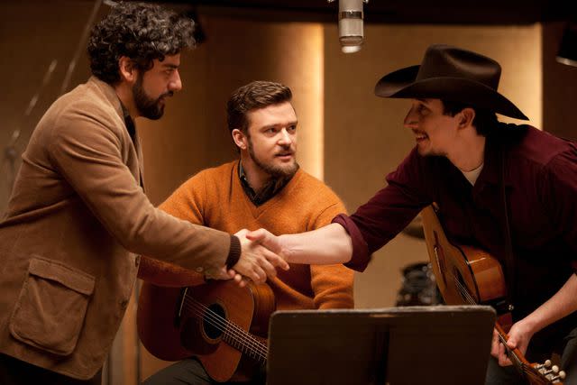 <p>CBS Films/Courtesy Everett Collection</p> Oscar Isaac, Justin Timberlake, and Adam Driver in 'Inside Llewyn Davis'