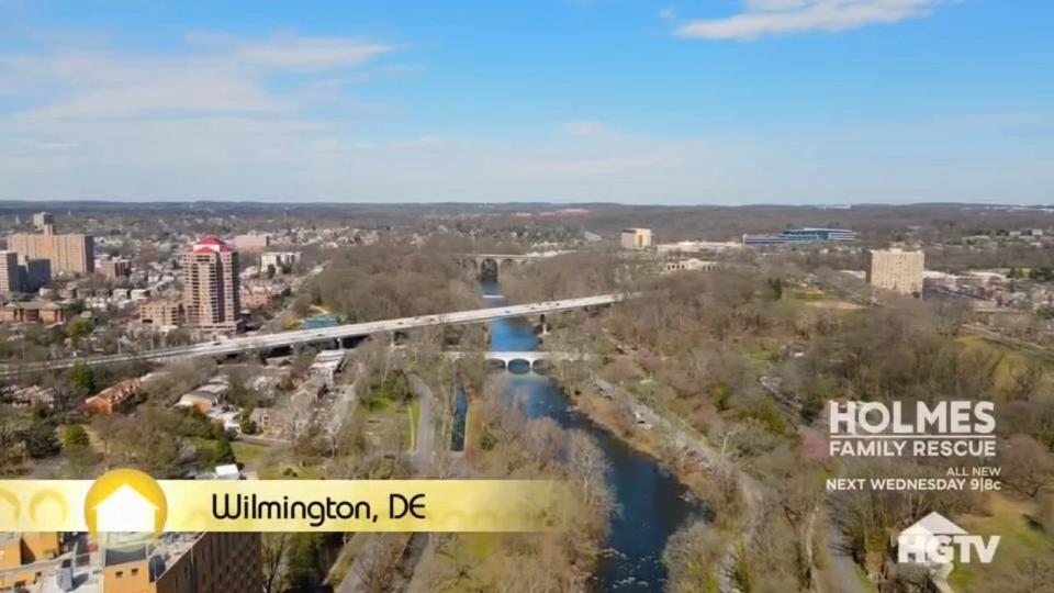 An aerial view of Wilmington led Alyssa Tarantino's episode of HGTV's "House Hunters," which aired last week.
